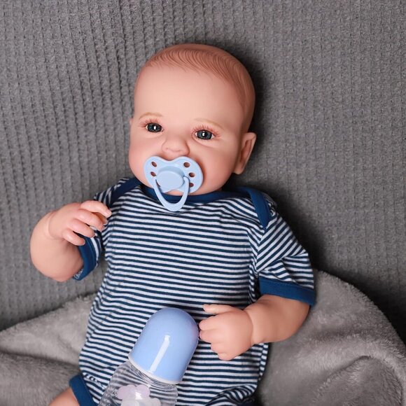 🆕 24 inches Soft Vinyl Body Realistic Reborn Baby Boy Doll - Picture 5 of 7